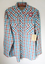 Wrangler Pearl Snap Easy Care Western Shirt Long Sleeve Men's Sz L NWT
