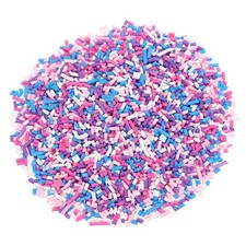 Fake Sprinkles, 6 Set Short-Style Granules 3, Purple and Blue Series