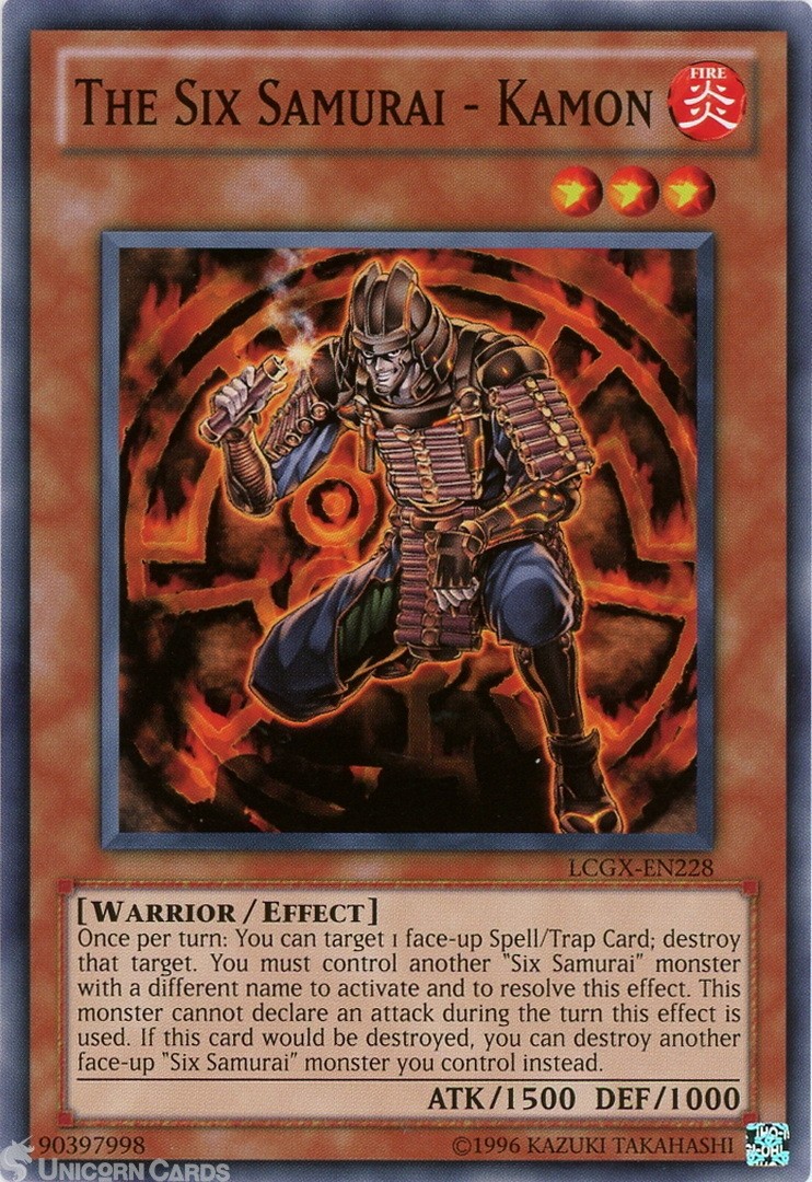 LCGX-EN228 The Six Samurai - Kamon Common UNL Edition Mint YuGiOh Card