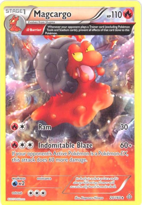 Pokemon Card - XY Primal Clash 24/160 - MAGCARGO (rare) - NM/M
