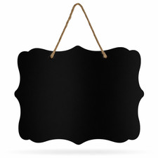Erasable Hanging Blackboard Chalkboard- Sign Display Board 10 Inch Wide