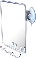 Luxo Shower Mirror, Shower Mirror fogless for Shaving with a Removable Razor Hol