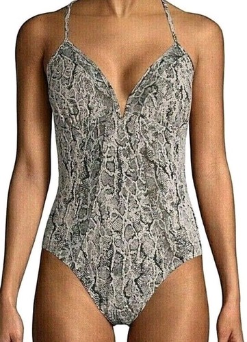 Time and Tru Women's 1pc Snake Skin Swim Suit NWT L (12-14) - Picture 1 of 5