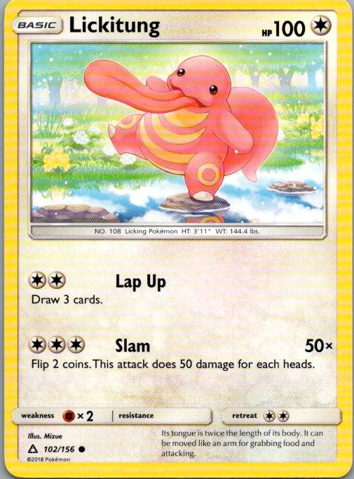 Lickitung 102/156 Common Ultra Prism Pokemon Lightly Played