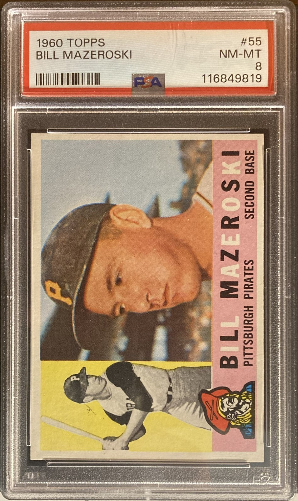 1960 Topps #55 Bill Mazeroski PSA 8 NM-MT