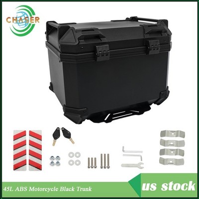 Motorcycle Trunk Waterproof Rear Tour Box with Security Lock Helmet Case 45L