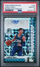LaMelo Ball 2020-21 Panini Mosaic Autographs Rookie #RA-LBL RC ~ PSA 10 (GEM MT)