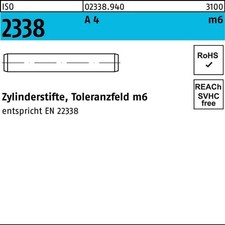 Zylinderstift ISO 2338 3 m6x 8 A 4 500 St&uuml;ck