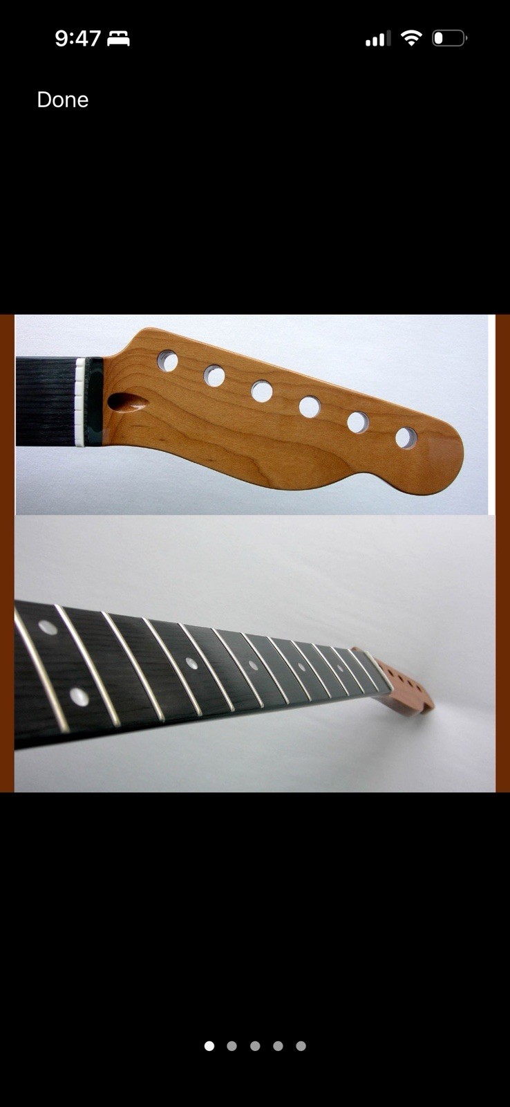 Ebony Fretboard-Roasted Telecaster Guitar Neck/-Fits Fender, Warmoth -TELE