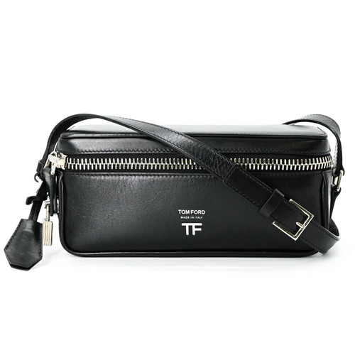 TOMFORD Tom Ford Shoulder Bag Box Type TF Logo Men's Women's Leather Black
