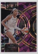 2024 Panini Select WNBA Premier Level Purple Ice Prizm 58/149 A'ja Wilson 0rd2