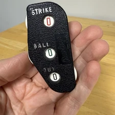 Vintage Umpire Baseball Counter Ball Strike Out Clicker USA Black Rawlings