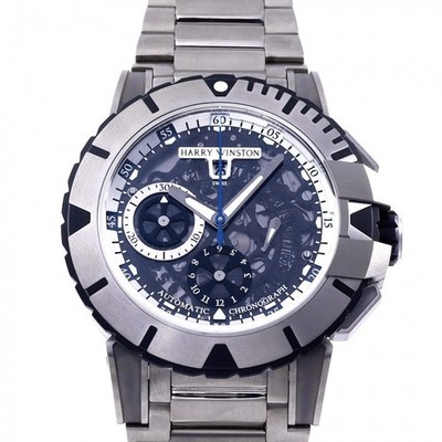 Harry Winston Ocean OCSACH44ZZ004 44.0mm Black Dial Automatic Wristwatch #YKW310