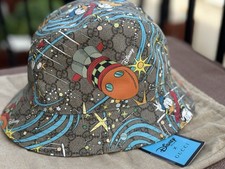 Cappello Gucci x Disney Paperino Tela GG Secchiello Taglia L