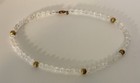 Lirm 925 Sterling Silver Crackle Glass Brushed Gold Beads Beaded Necklace — photo 3