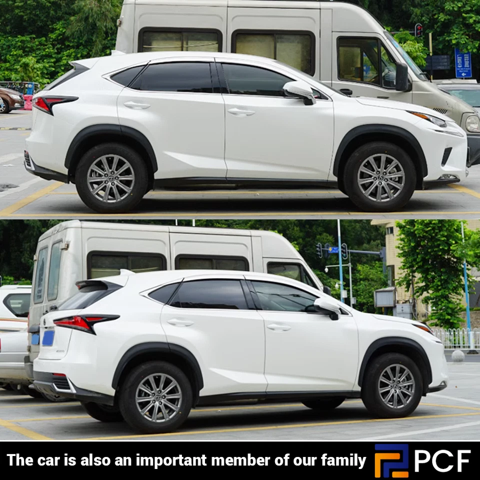 Visera de ventana para sol protector de lluvia ventilación cubierta para Lexus NX300 300h 2015-21 cromada Foto 3 de 4