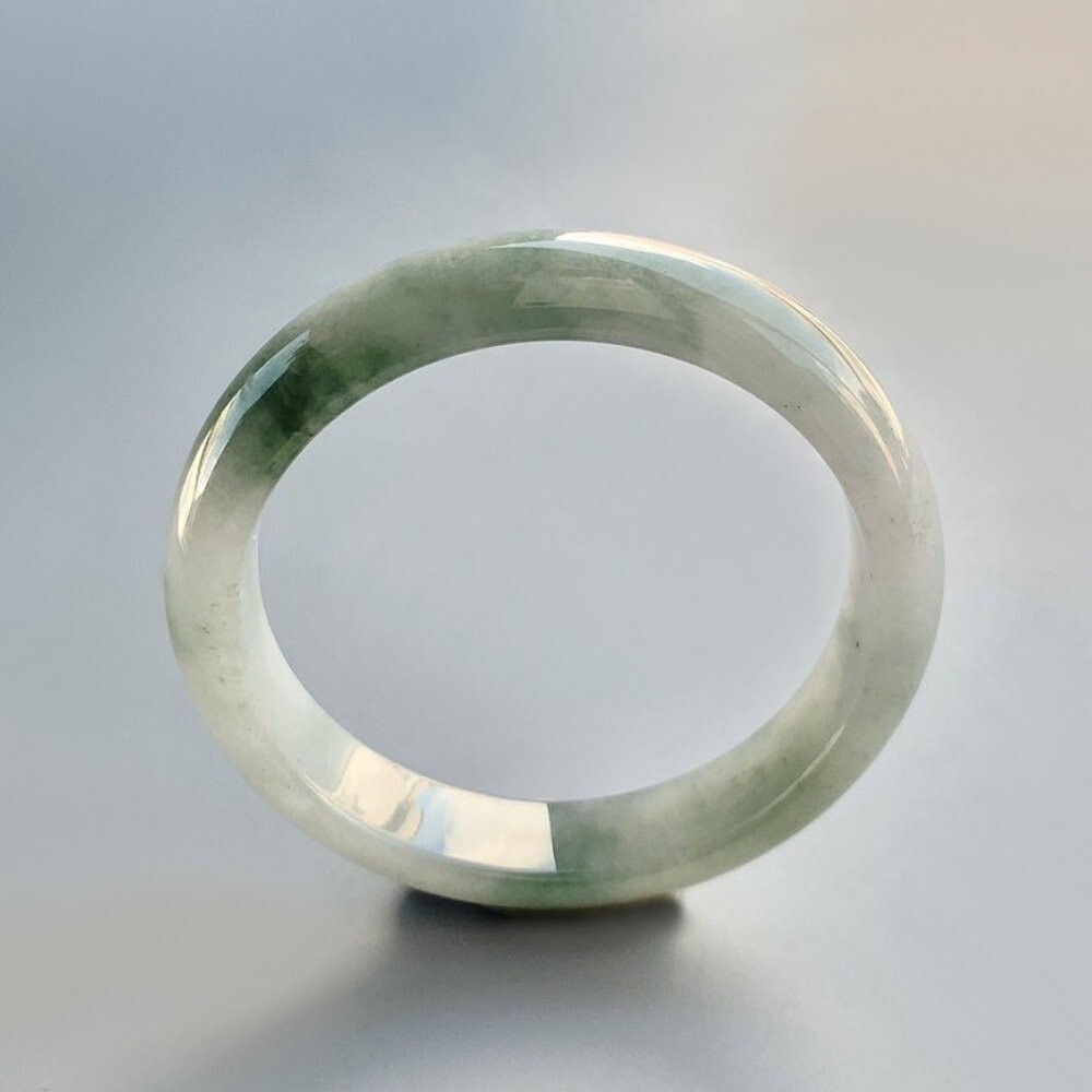 【KATHY JADE】 Emerald Floral Green Jadeite Jade Bangle Bracelet《58mm》《Grade  A》