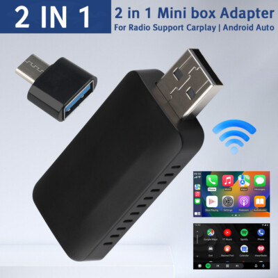 Wireless Apple Carplay Adapter Android Auto Adapter USB Car Dongle Connect Box