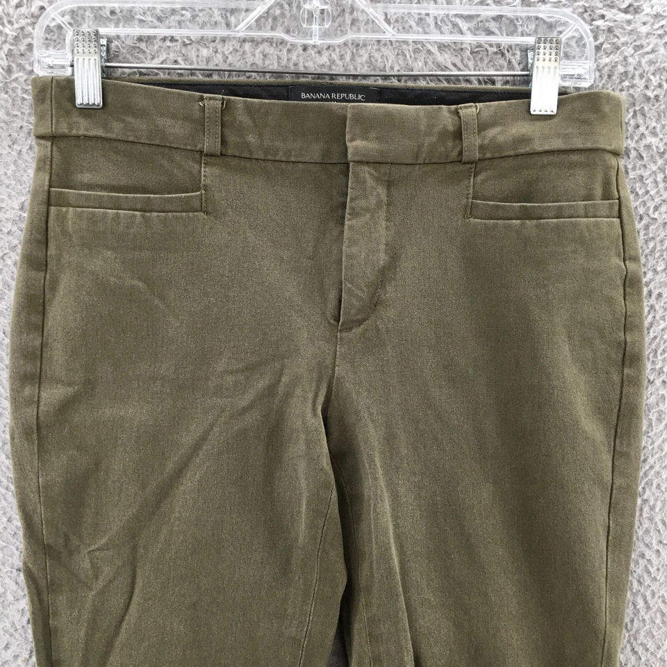 Брюки женские Banana Republic Sloan Chino 4 (фактические 30x25) зеленые с заниженной талией на молнии Fly - Изображение 2 из 4