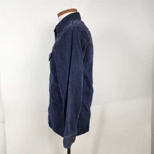 Giacca uomo denim spazzolato a scatto rosso vintage anni 70 taglia M - Foto 3 di 8