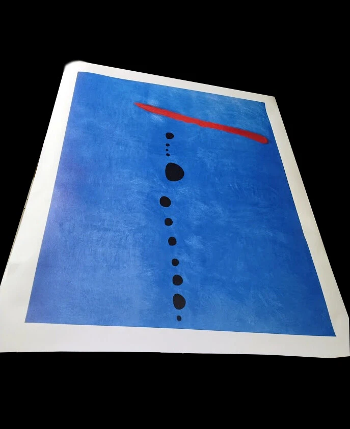 JOAN MIRO THE BIG BLUES SURREALISM ART GICLEE PRINT FINE CANVAS - Image 3 of 4