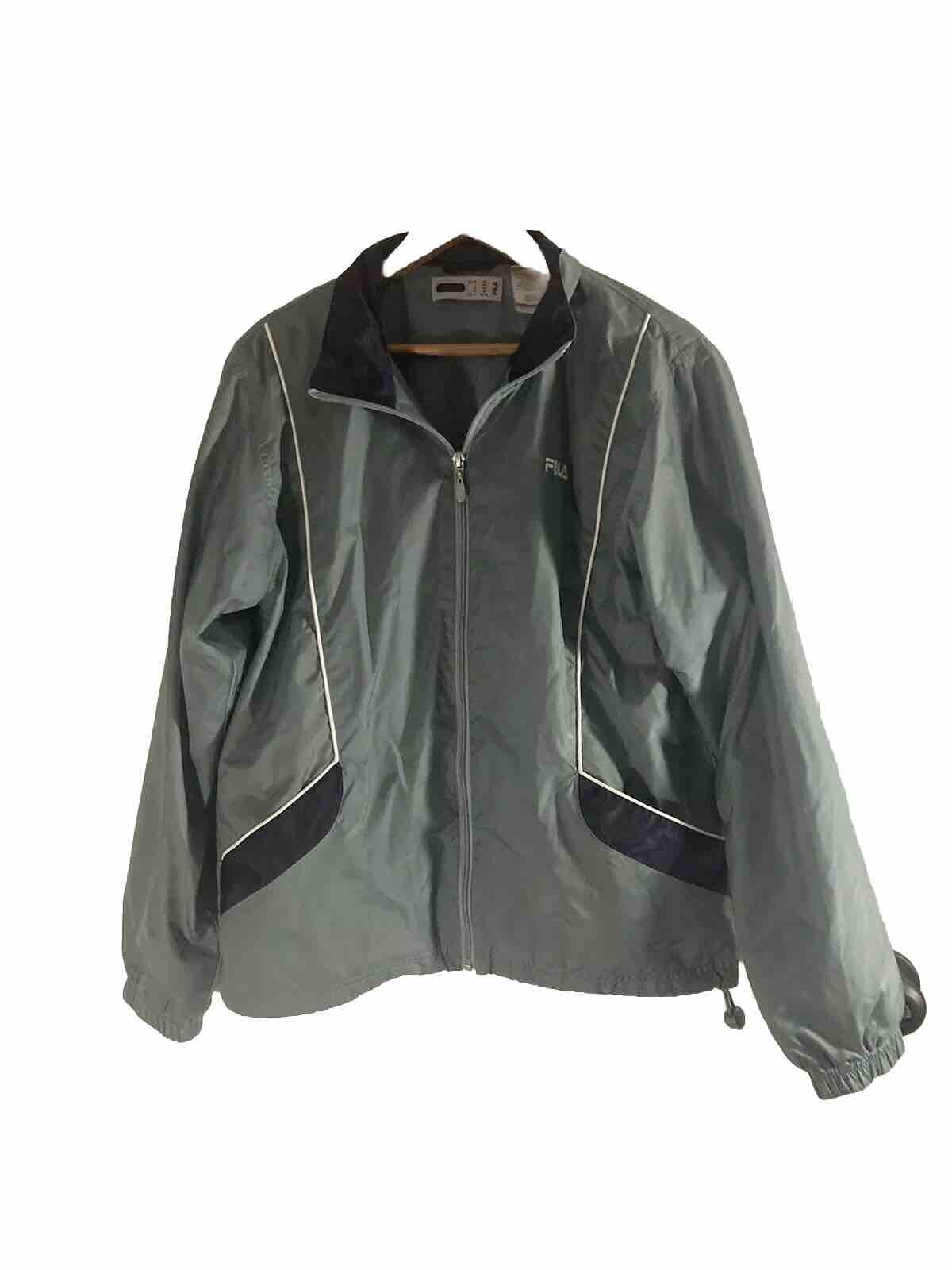 FILA Windbreaker Giacca Sportiva Donna Grigio Verde Blu Leggera