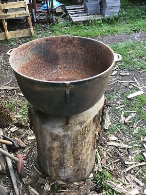 Antique Giant three legged Cast Iron Cauldron Pot