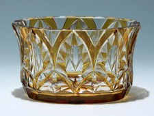 Handgeschliffene Art Deco Jardiniere B&ouml;hmen/Schlesien um 1930 - 2,2 kg