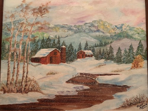Antique Original John Marin Oil Painting On Signed 16x20 Winter Landscape - Picture 3 of 4