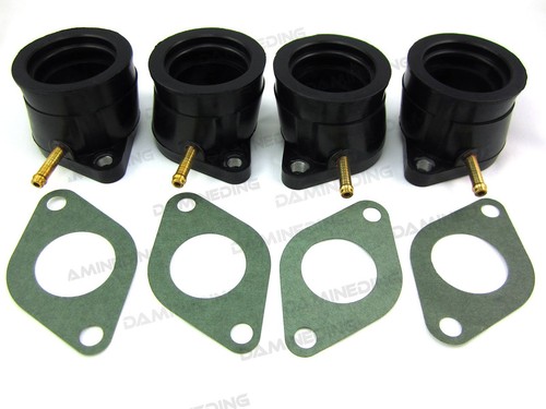 4 new For Yam 82-83 XJ650 XJ750 intake manifolds carb holders w/ gaskets kit set - Picture 2 of 6