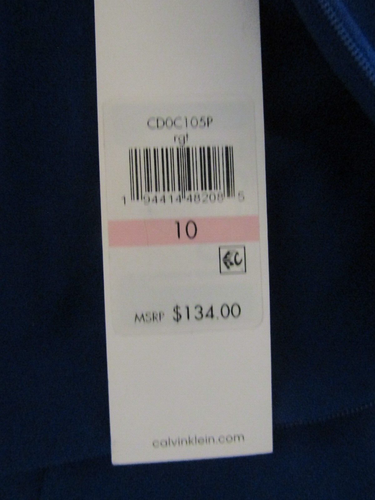 Calvin Klein Sheath Dress Womens Blue Sleeveless Wrap NWT Retail $134 Size 10 - 第 8/8 張圖片