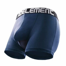 Men Underwear Boxer Shorts Separates Scrotum Low Rise Trunks Sexy Underpants