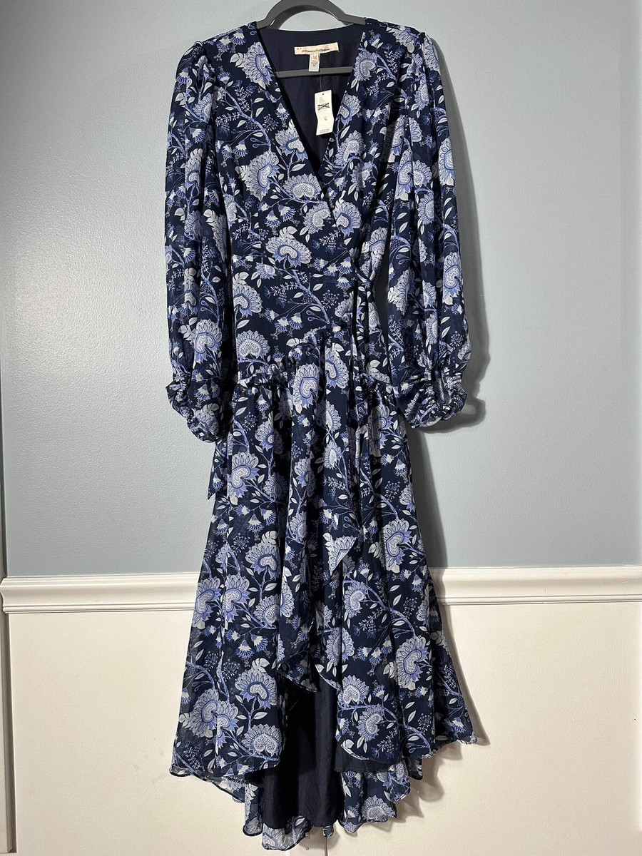 hutch geo wrap maxi dress new ANTHROPOLOGIE HUTCH geo wrap chiffon layers maxi dress m