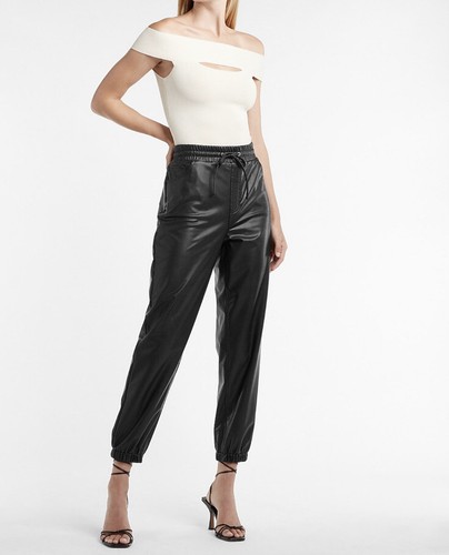 High Waisted Joggers Pants Womens Large 