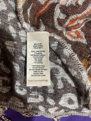 Soft Surrounding VISCOSE/ WOOL Asymmetrical Cardigan Sz SMALL- MEDIUM BOHO - Picture 10 of 10