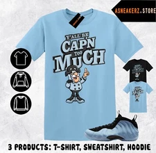 Shirt Match Foamposite One Psychic Blue Sneaker Matching Sneakerhead Captain