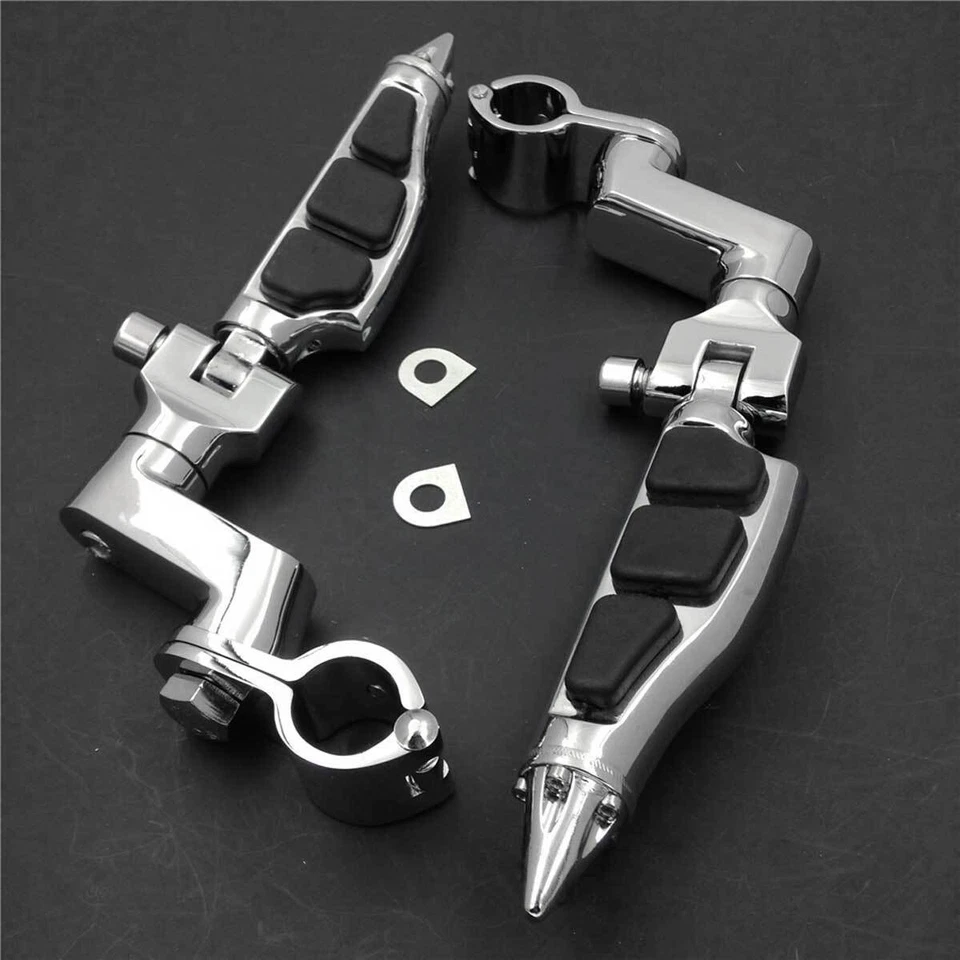 For Honda VT1100 VTX1300 VTX1800 1" Front Rider Stiletto Foot Peg Clamp Mounting — 第 3/4 张图片