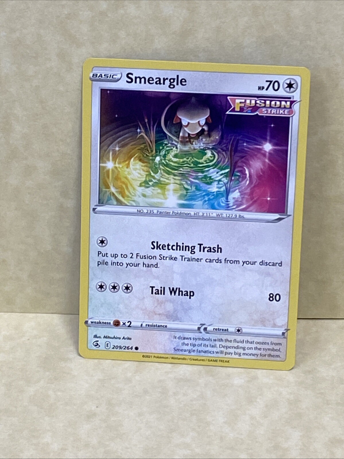 Smeargle 209/264 Swsh08: Fusion Strike Regular FINISH TCG POKEMON CARD