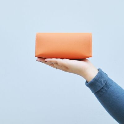 Tory Burch Saffiano Leather Sunglasses Case Blood Orange | eBay display picture 1