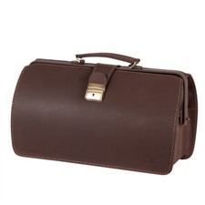 MIKA Doktorentasche HESTON Hebammentasche Sattelleder dunkelbraun matt 28072222