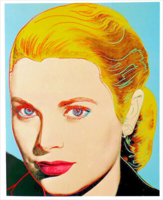ANDY WARHOL Grace Kelly Official Authorized Litho Print 1989 11-3