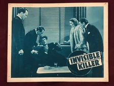 INVISIBLE KILLER LOBBY CARD MOVIE POSTER 1939 GRACE BRADLEY RONALD DREW d