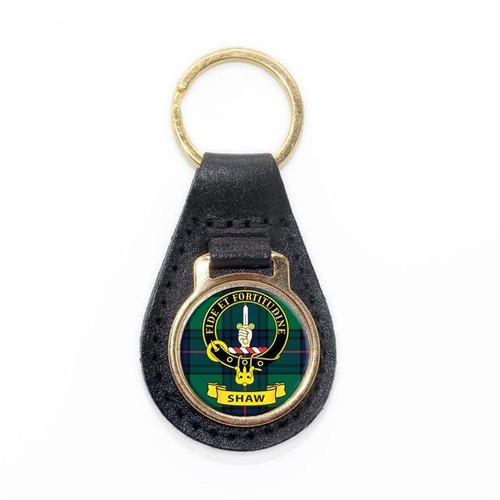 Scottish Clan Crest Enamel Leather Keyring Key Fob - N-Y Tartans - Picture 15 of 38