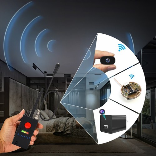 Hidden Camera Detector Anti Spy Alarm LED Scanner Bug Finder GPS Tracker Device - Picture 7 of 12