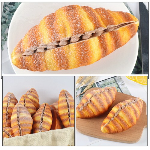 2pcs Realistic Bread Model Fake Bread Decoration Simulation Realistic Bread - 第 5/12 張圖片