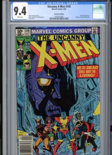 Uncanny X-Men #149 1981 Marvel CGC 9.4 White Newsstand Edition