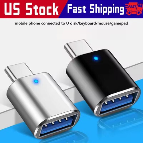 LED USB-C 3.1 Male to USB A Female Adapter Converter OTG Type C Android Phone - Picture 14 of 16