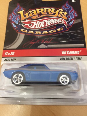 Hot Wheels Larry's Garage Real Riders '69 CAMARO Blue New in Box