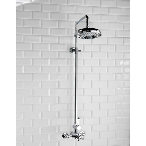Traditional Single Exposed Thermostatic Mixer Shower Valve Victorian Edwardian eBay