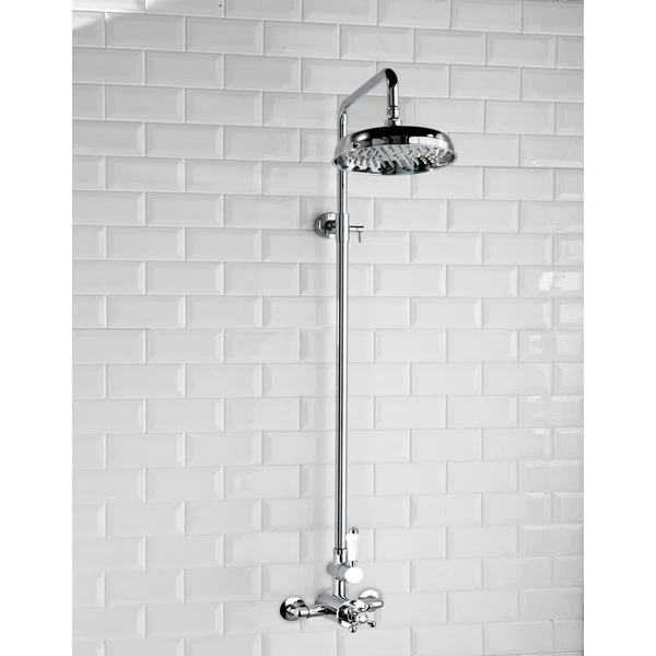 Traditional Single Exposed Thermostatic Mixer Shower Valve Victorian Edwardian